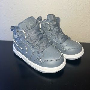 Grey & White Baby Air Jordan’s
